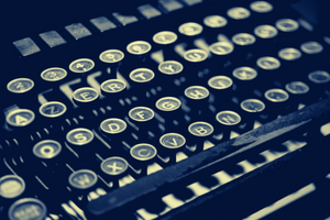 zoomed in image of typewriter keys.